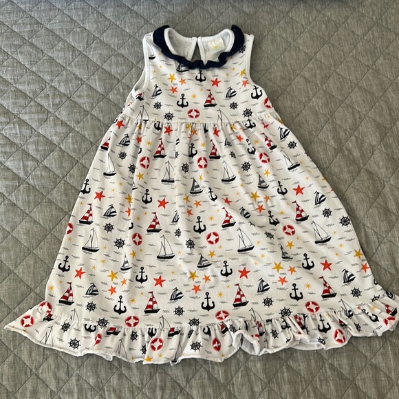 Stitchy Fish Captain Cute Dress Navy SOLD OUT - Picture 3 of 6